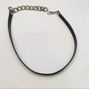 Albatros genuine leather black small belt silver links Made In Italy